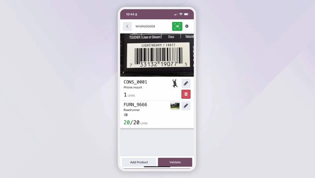 Odoo version 18 new Barcode module to enhances inventory management allowing users to scan items quickly and accurately.