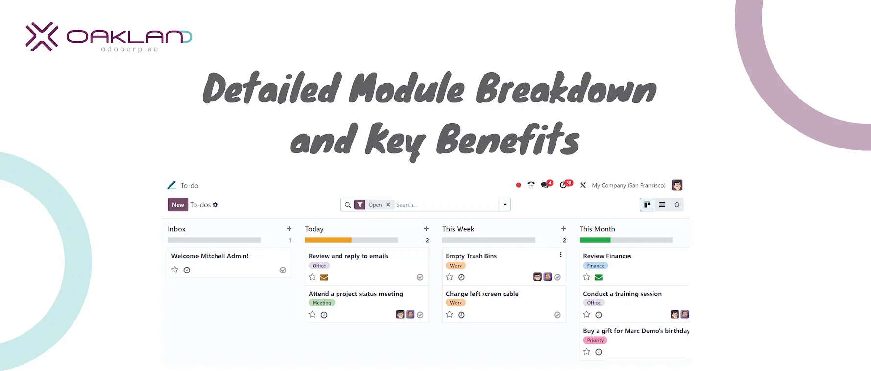 Discover the detailed module breakdown and key benefits in Odoo version 18